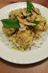Crunchy Coconut & Roasted Cauliflower Curry - Vegan